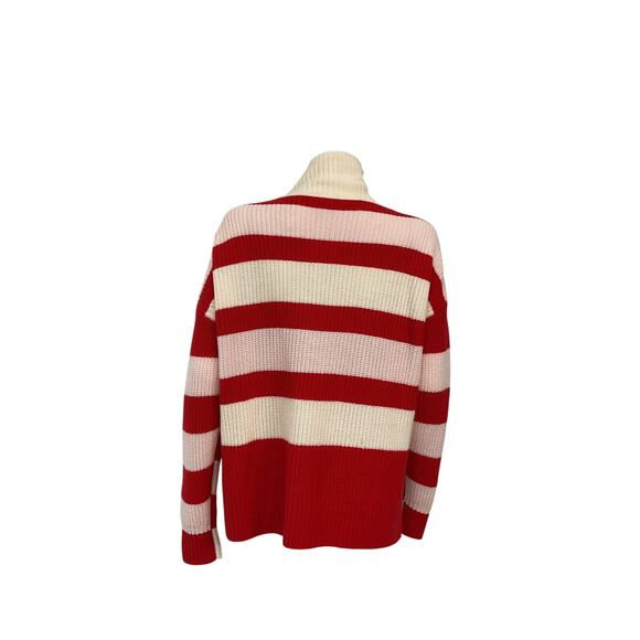 Solid & Striped 'The Adriana' Red Wool Half Zip Size XS - Picture 3 of 4